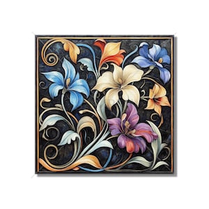 Ceramic Tile Vintage Art Nouveau Flower Design Art Nouveau Kitchen Backsplash Tiles Floral Tile Multi Colored Accent Tiles Free Shipping