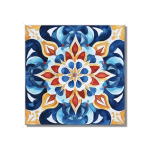 Bright Multi Colored Ceramic Tile - Patterned Kitchen Tile - Unique Backsplash Tile - Bright Bathroom Tile - Fireplace Tile Free Shipping