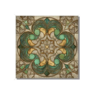 Green And Tan Ceramic Tile Decorative Design Tile Green Kitchen Tile Patterned Backsplash Tile - Green Bathroom Tiles Green Fireplace Tiles