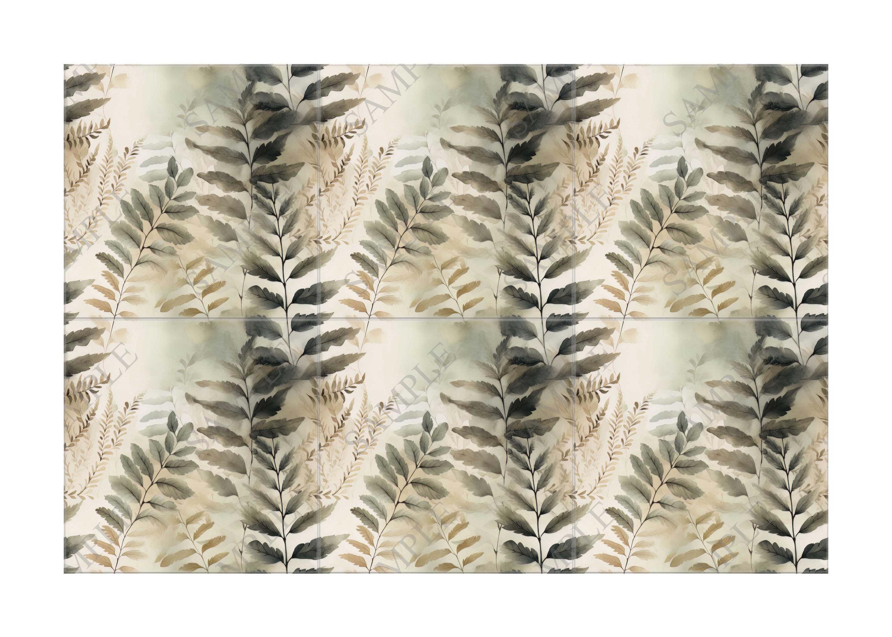 Moody Botanical Ceramic Tile - Botanical Kitchen Backsplash Tile ...