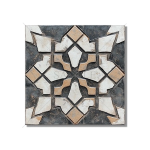Ceramic Tile Gray Black Beige Patterned Kitchen Backsplash Tile - Bathroom Wall Accent Tiles - Decorative Accent Tiles - Free Shipping