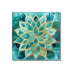Ceramic Tile Turquoise Blue Green Teal Design - Kitchen Backsplash Tile - Blue Green Bathroom Tile - Unique Tile Backsplash - Free Shipping