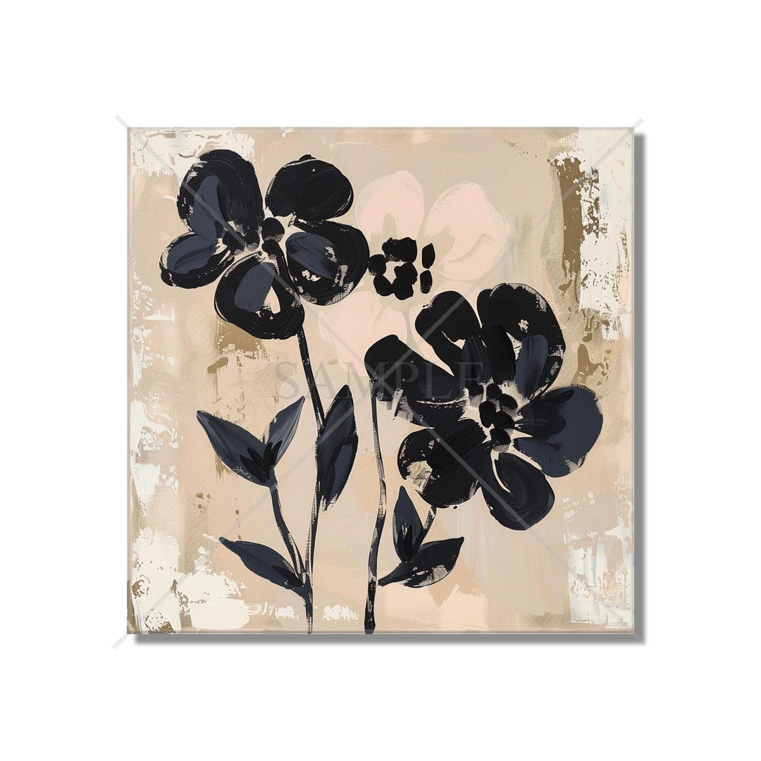 Modern Floral Design Ceramic Accent Tile Floral Design Kitchen Accent