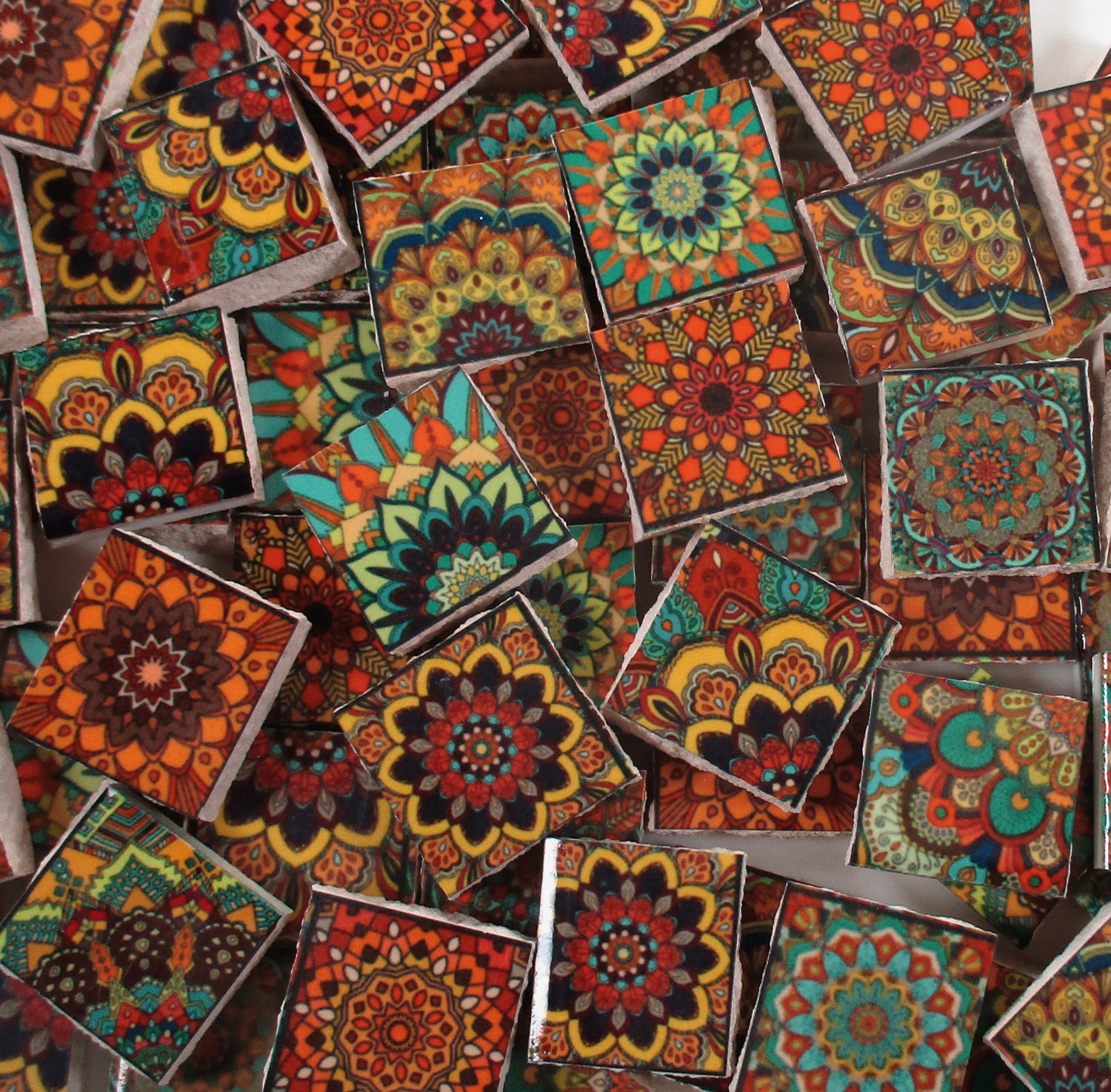 Ceramic Mosaic Tiles Vintage Colors Moroccan Tile Design | Etsy