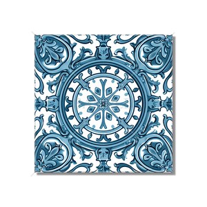 Blue And White Ceramic Tile - Vintage Moroccan Tile Design - Blue Kitchen Backsplash Tile - Bathroom Wall Tile - Patterned Ceramic Tile
