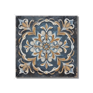 Dark Blue Ceramic Tile Vintage French Design Kitchen Backsplash Tile - Dark Blue Bathroom Wall Tiles - Patterned Decorative Fireplace Tiles