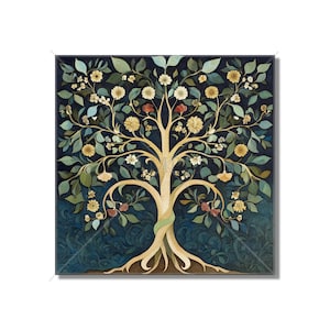 Vintage William Morris Tree Design Ceramic Tile Art Nouveau Kitchen Accent Backsplash Patterned Tile Art Nouveau Bathroom Tile Free Shipping