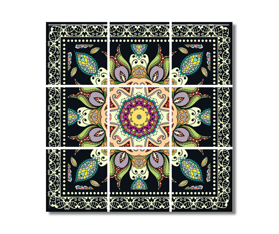 Ceramic Tile Mural Decorative Tile Mural 12.75x12.75 or 18x18 Wall