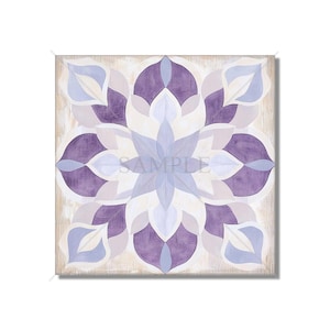 Lavender Ceramic Tiles - Patterned Backsplash Tile - Lavender Kitchen Tile - Lavender Bathroom Tile Lavender Accent Tile Free Shipping