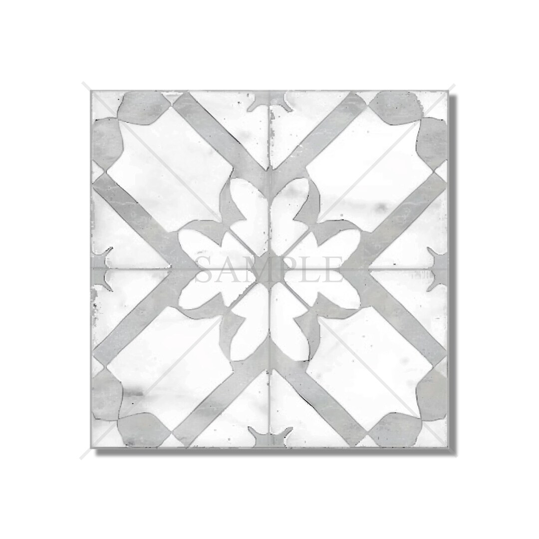 Photo inspiration: Gray And White Ceramic Tile Patterned Ceramic Tile Photo Inspiration