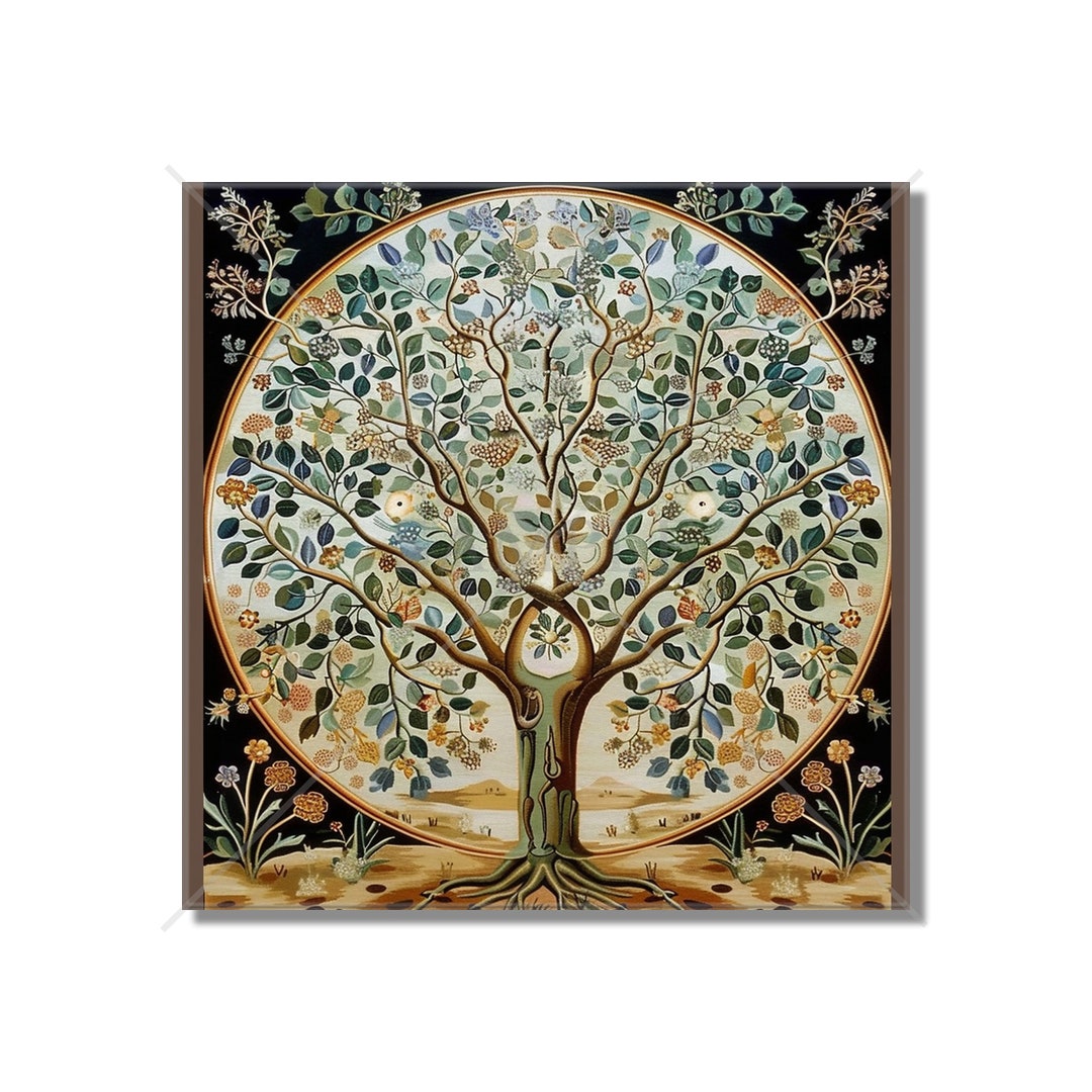 Tree of Life William Morris Design Ceramic Tile Art Nouveau Kitchen ...