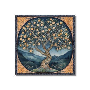 Vintage William Morris Tree Design Ceramic Tile Art Nouveau Kitchen Accent Backsplash Patterned Tile Art Nouveau Bathroom Tile Free Shipping