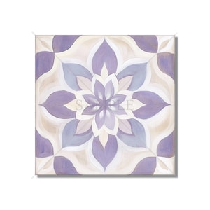 Lavender Ceramic Tiles - Patterned Backsplash Tile - Lavender Kitchen Tile - Lavender Bathroom Tile Lavender Accent Tile Free Shipping