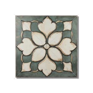 Aged Sage Green Ceramic Tile - Vintage Aged Design Tile - Unique Green Kitchen Backsplash Tile - Unique Bathroom Tile - Green Accent Tiles