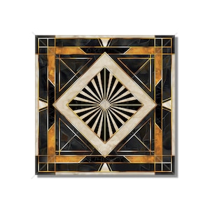 Vintage Art Deco Design Ceramic Tile Black And Gold Tones Art Deco Kitchen Backsplash Tile Art Deco Bathroom Tile - Free Shipping