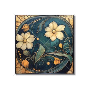 Backsplash Tiles Vintage Art Nouveau Flower Design Art Nouveau Kitchen Ceramic Tiles Floral Tile Art Nouveau Accent Tiles Free Shipping