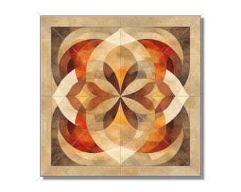 Tan And Copper Rust Ceramic Tile - Patterned Kitchen Backsplash Tile - Bathroom Shower Wall Tile - Decorative Ceramic Tile -