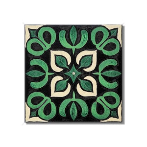 Black And Green Ceramic Tile - Unique Green Kitchen Backsplash Tile - Green Bathroom Shower Wall Tile - Black And Green Backsplash Tiles