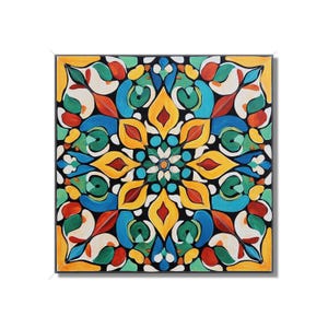 Bright Multi Colored Ceramic Tile - Bright Colors Kitchen Tile - Unique Backsplash Tile - Bathroom Tile - Mixed Fireplace Tiles