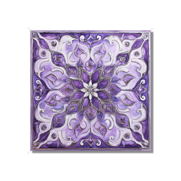 Lavender Purple Ceramic Tile - Purple Kitchen Backsplash Tile - Purple Bathroom Wall Tile - Patterned Purple Ceramic Tiles - Free Shipping