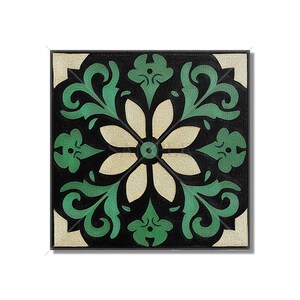 Black And Green Ceramic Tile - Unique Green Kitchen Backsplash Tile - Green Bathroom Shower Wall Tile - Black And Green Backsplash Tiles