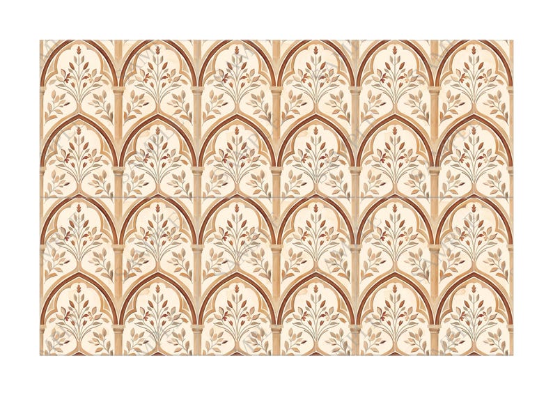 Terracotta Boho Arch Design Ceramic Tile - Vintage Tile Design ...