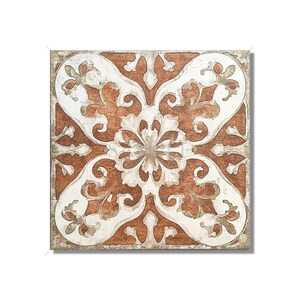 Antique Copper Beige Ceramic Tile Patterned Kitchen Backsplash Tiles Vintage Design Tiles Patterned Bathroom Tiles