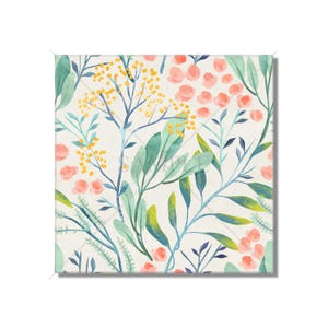 Botanical Ceramic Tile - Floral Ceramic Kitchen Backsplash Tile - Botanical Bathroom Tile - Botanical Fireplace Tile
