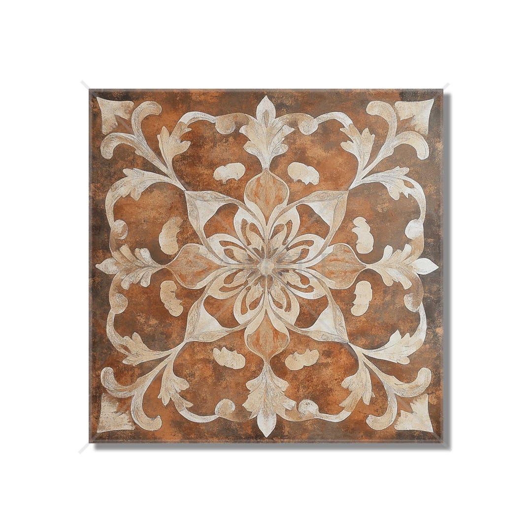 Outdated Tile Designs Aged Antique Dark Rust Design Ceramic Tile - Vintage Aged Design Tile ...