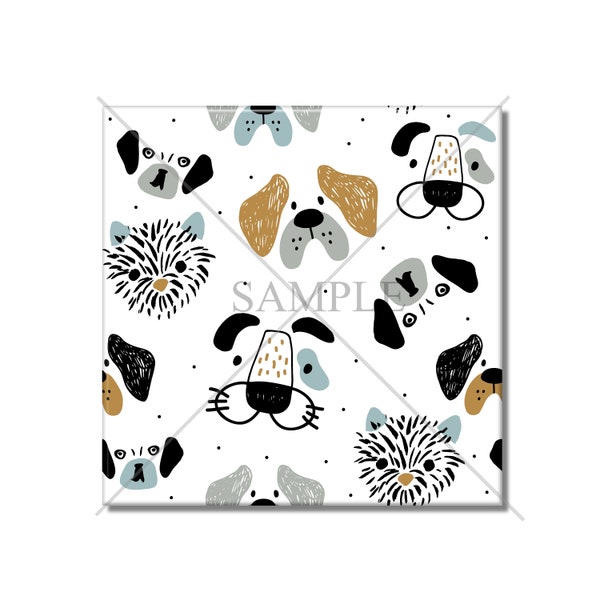 Dogs Design Ceramic Tile Decorative Ceramic Tile - Kitchen Backsplash  Bathroom Tile - Dog Bath Tile - Groomer Shop Tile - Free Shipping