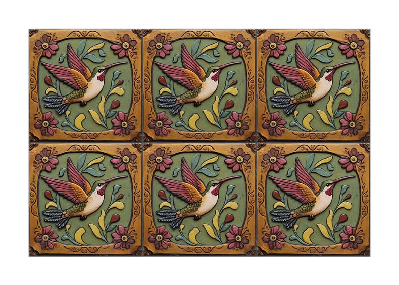 Hummingbird Tile Inlay Hummingbird Design Ceramic Tile - Ceramic Tiles With Birds ...