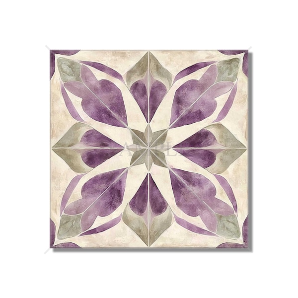 Azulejos de cerámica color lavanda morado - Azulejos para salpicadero de cocina con diseño morado - Azulejos morados para baño - Azulejos decorativos para cocina