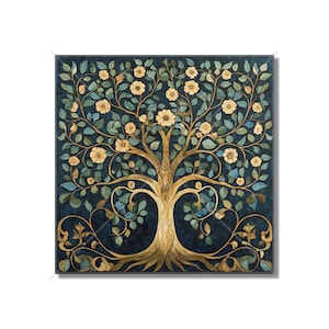 William Morris Tree Of Life Design Ceramic Tile Art Nouveau Kitchen Accent Backsplash Patterned Tile Art Nouveau Bathroom Tile Free Shipping