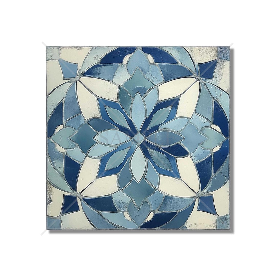 Blue Gray Ceramic Tile - Vintage Moroccan Tile Design Blue Kitchen ...