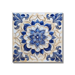 Blue Antique White Ceramic Tile - Vintage Tile Design Kitchen Backsplash Tiles Bathroom Accent Tiles Patterned Ceramic Tile Free Shipping