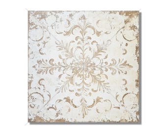 Antique Beige Tan Ceramic Tile Patterned Kitchen Backsplash Tile - Beige Bathroom Wall Tile - Kitchen Accent Tiles