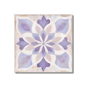 Lavender Ceramic Tiles - Patterned Backsplash Tile - Lavender Kitchen Tile - Lavender Bathroom Tile Lavender Accent Tile Free Shipping