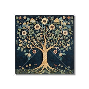 William Morris Tree Of Life Design Ceramic Tile Art Nouveau Kitchen Accent Backsplash Patterned Tile Art Nouveau Bathroom Tile Free Shipping