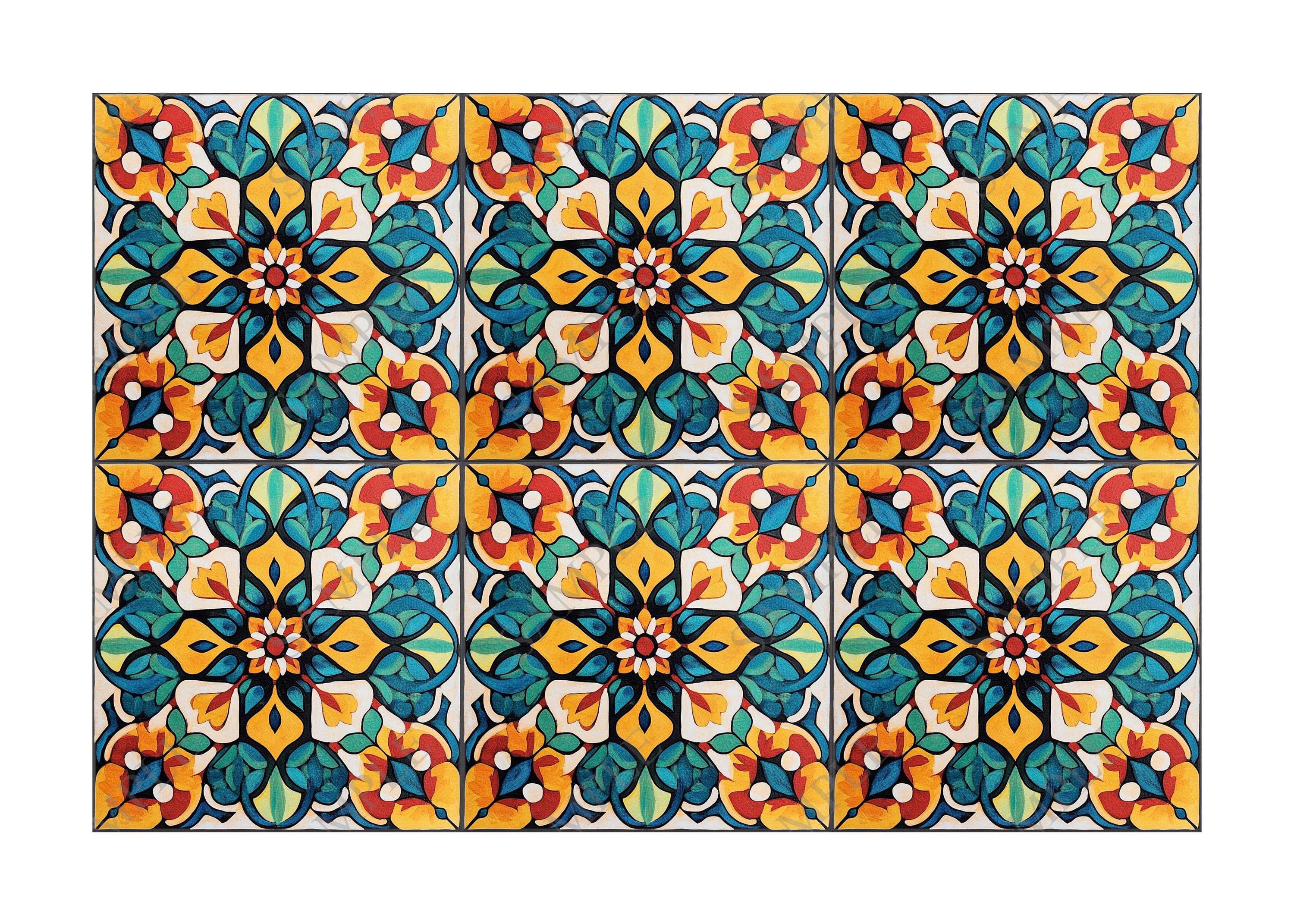 Unique Color Tile Bright Multi Colored Ceramic Tile - Bright Colors Kitchen Tile - Unique ...