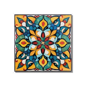 Bright Multi Colored Ceramic Tile - Bright Colors Kitchen Tile - Unique Backsplash Tile - Bathroom Tile - Mixed Fireplace Tiles