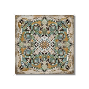 Vintage Moroccan Tile Design Backsplash Tile Kitchen Unique Ceramic Accent Tile - Patterned Tile Bathroom Tile Brown And Green Kitchen Tile