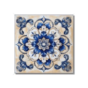 Blue Antique White Ceramic Tile - Vintage Tile Design Kitchen Backsplash Tiles Bathroom Accent Tiles Patterned Ceramic Tile Free Shipping