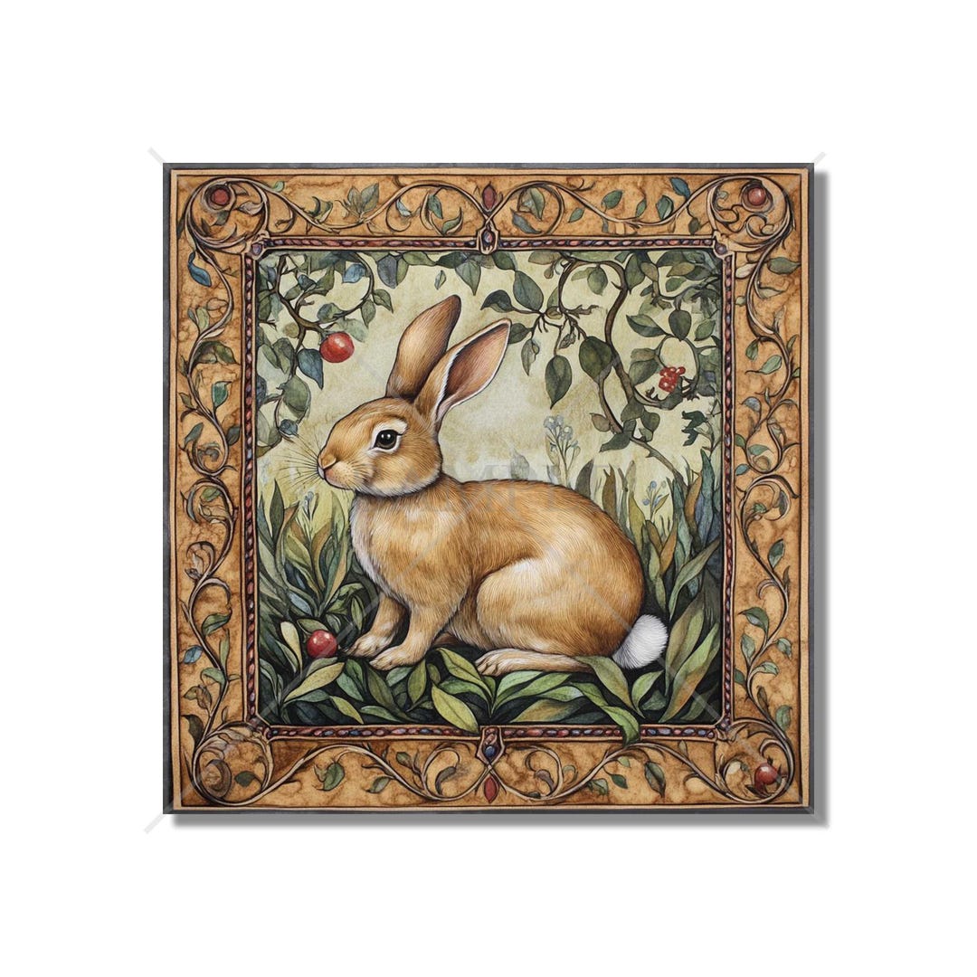 Bunny Rabbit Ceramic Tile - Tile With Rabbit Design - Decorative Wall ...