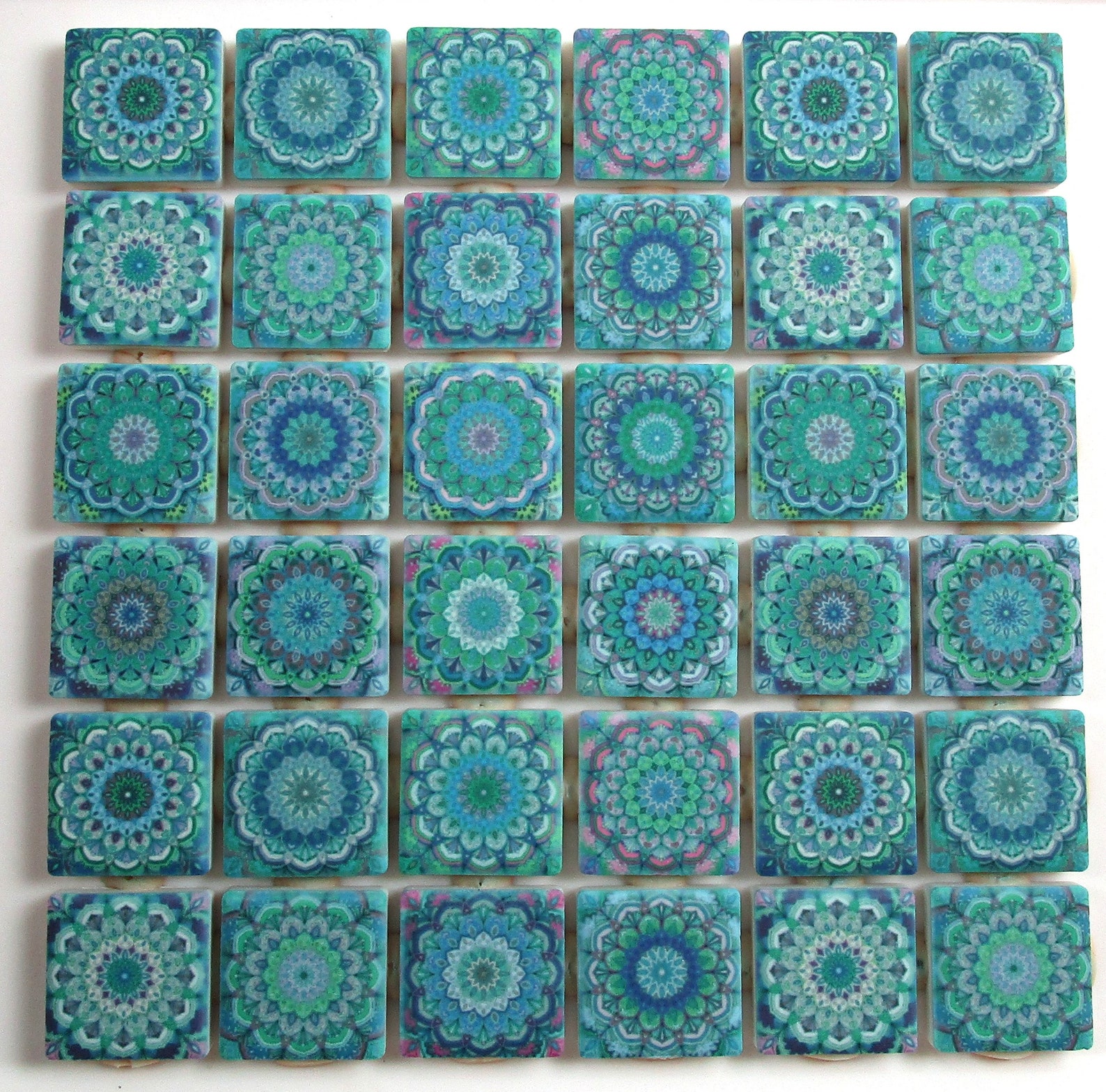 Ceramic Mosaic Tiles Moroccan Tile Turquoise Blue Moroccan Etsy