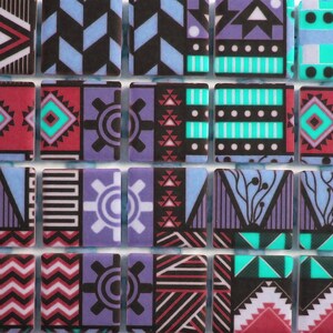 Ceramic Mosaic Tiles - Patchwork Tribal Art Design Tiles - Patterned Mosaic Tiles - 36 Pieces Ceramic Mosaic Tiles - Decorative Mosaic Tile