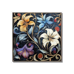 Ceramic Tile Vintage Art Nouveau Flower Design Art Nouveau Kitchen Backsplash Tiles Floral Tile Multi Colored Accent Tiles Free Shipping