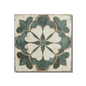 Aged Sage Green Ceramic Tile - Vintage Aged Design Tile - Unique Green Kitchen Backsplash Tile - Unique Bathroom Tile - Green Accent Tiles