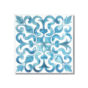 Blue And White Ceramic Tile - Vintage Moroccan Tile Design - Kitchen Backsplash Tile - Bathroom Wall Tile - Patterned Ceramic Tile