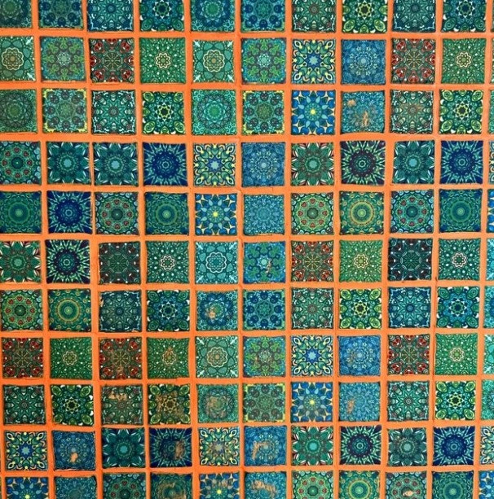 Ceramic Mosaic Tiles Turquoise Blue Green Mixed Boho Moroccan - Etsy