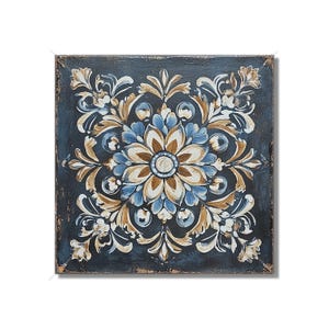 Dark Blue Ceramic Tile Vintage French Design Kitchen Backsplash Tile - Dark Blue Bathroom Wall Tiles - Patterned Decorative Fireplace Tiles